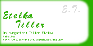 etelka tiller business card